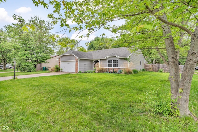 1104 Briarwood Dr, Brownsburg, IN 46112 - ranch-style home featuring an attached garage, driveway, brick siding, and a shingled roof