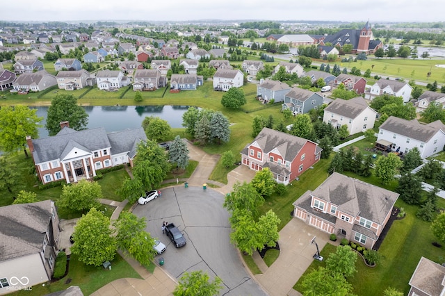 548 Gosford Ct, Westfield, IN 46074 - aerial view of residential area featuring a large body of water