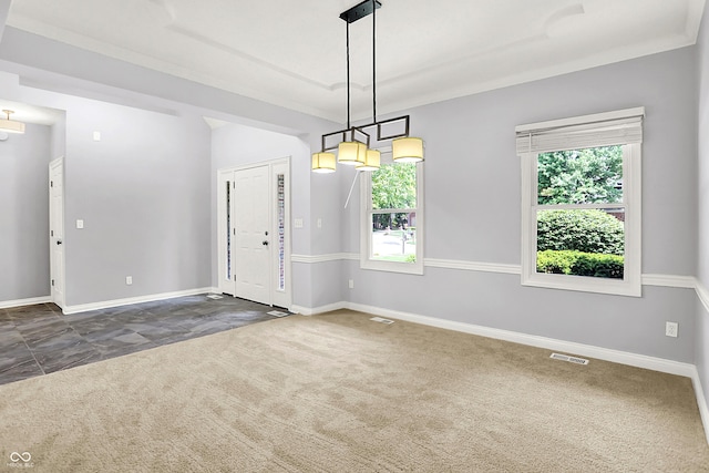 7513 Pine Royal Dr, Indianapolis, IN 46256 - empty room featuring dark carpet and baseboards