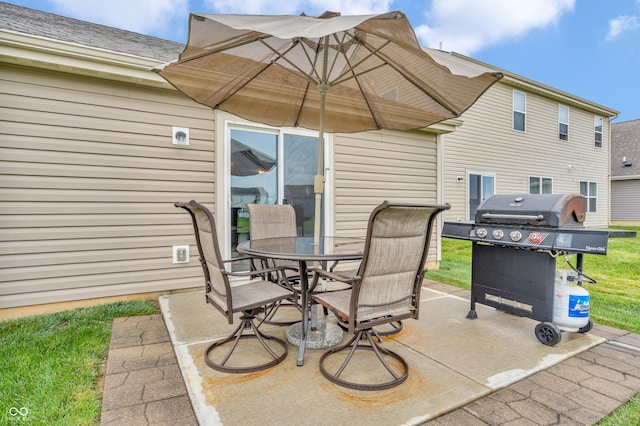 10731 Jimmy Lake Dr, Indianapolis, IN 46239 - view of patio / terrace featuring outdoor dining space and area for grilling