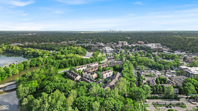 1064 Reserve Way, Indianapolis, IN 46220 - drone / aerial view of a nearby body of water and a forest