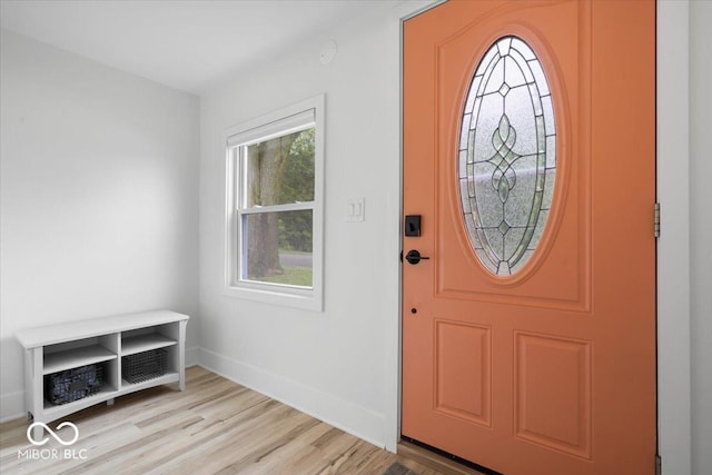 450 Historic Pleasant St, Noblesville, IN 46060 - foyer with baseboards and light wood-type flooring