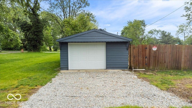 450 Historic Pleasant St, Noblesville, IN 46060 - detached garage featuring gravel driveway