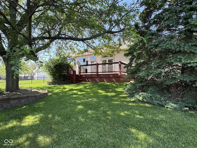 7970 Cobblesprings Dr, Avon, IN 46123 - view of yard with a deck