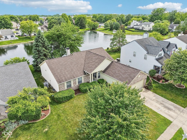 7970 Cobblesprings Dr, Avon, IN 46123 - aerial perspective of suburban area featuring a nearby body of water and a tree filled landscape
