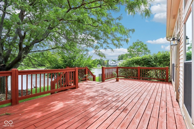 7970 Cobblesprings Dr, Avon, IN 46123 - wooden terrace featuring a water view