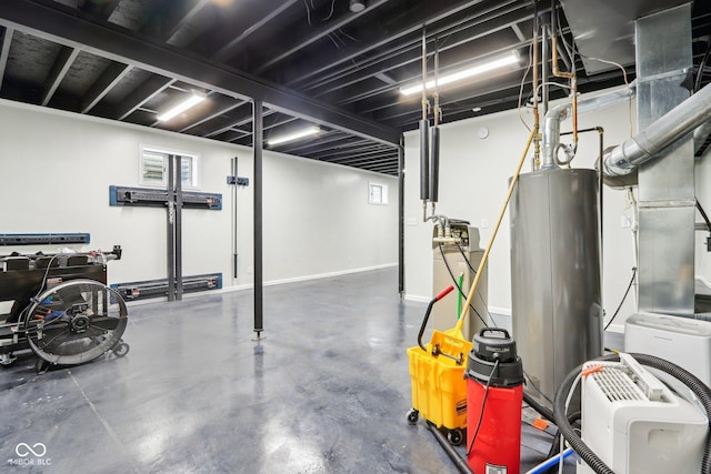 7970 Cobblesprings Dr, Avon, IN 46123 - basement featuring baseboards and water heater