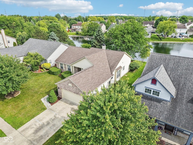 7970 Cobblesprings Dr, Avon, IN 46123 - aerial perspective of suburban area with a large body of water
