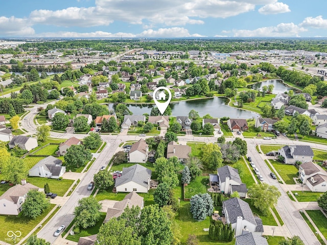 7970 Cobblesprings Dr, Avon, IN 46123 - aerial perspective of suburban area featuring a large body of water
