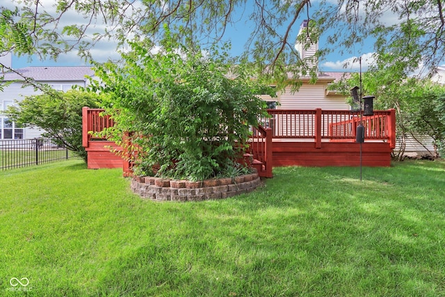 7970 Cobblesprings Dr, Avon, IN 46123 - view of yard with a deck