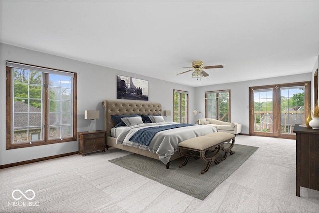 659 Carson Ct, Carmel, IN 46033 - carpeted bedroom with a ceiling fan and baseboards