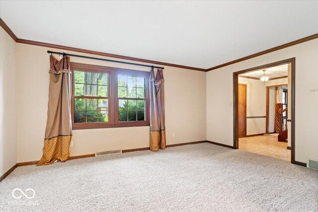 659 Carson Ct, Carmel, IN 46033 - carpeted spare room featuring baseboards and crown molding