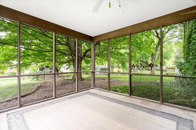 659 Carson Ct, Carmel, IN 46033 - unfurnished sunroom with a ceiling fan