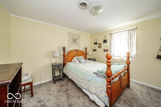 17310 N Willman Rd, Eaton, IN 47338 - carpeted bedroom featuring crown molding and baseboards