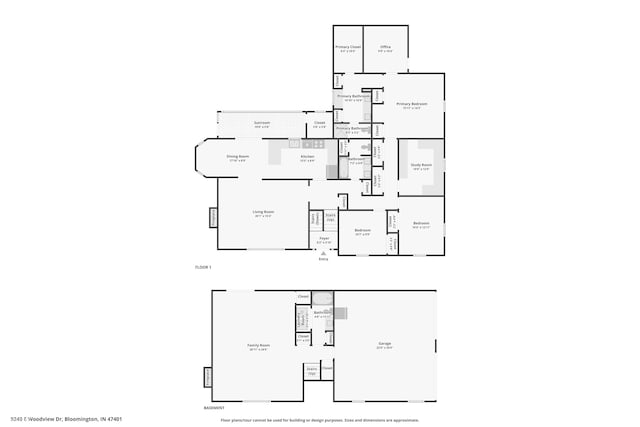 9240 E Woodview Dr, Bloomington, IN 47401 - view of floor plan / room layout