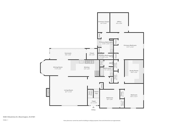 9240 E Woodview Dr, Bloomington, IN 47401 - view of property floor plan