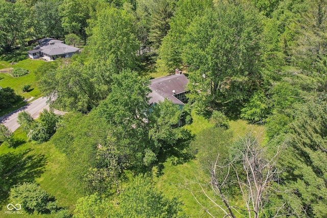 9240 E Woodview Dr, Bloomington, IN 47401 - view from above of property featuring a heavily wooded area