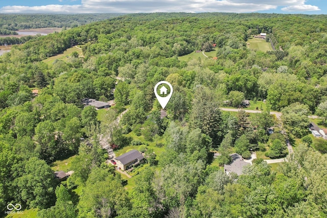 9240 E Woodview Dr, Bloomington, IN 47401 - view of property location with a heavily wooded area