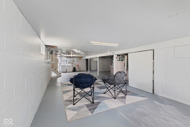 909 E Markwood Ave, Indianapolis, IN 46227 - below grade area featuring concrete block wall