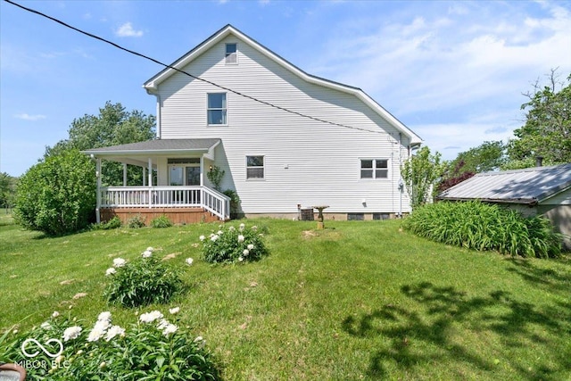 5480 E County Rd 800 N, Brownsburg, IN 46112 - rear view of property featuring a yard and a porch