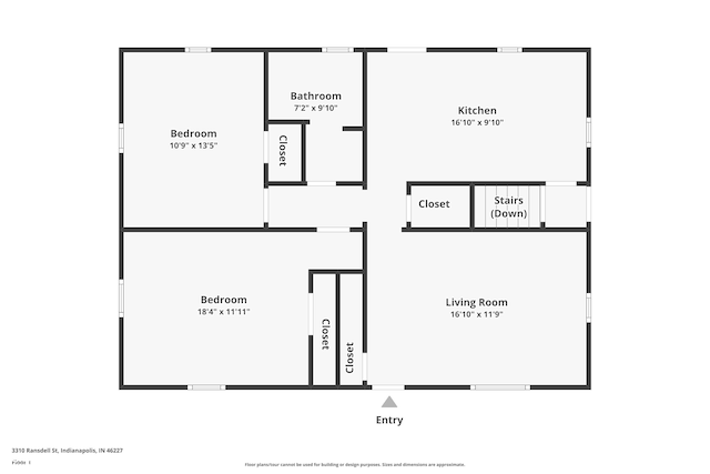 3310 Ransdell St, Indianapolis, IN 46227 - floor plan / room layout