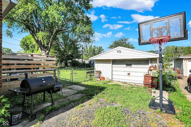 3310 Ransdell St, Indianapolis, IN 46227 - view of yard with a gate and an outbuilding
