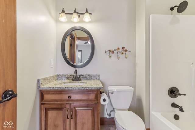 2825 S State Road 267, Plainfield, IN 46168 - bathroom with vanity, toilet, and tub / shower combination