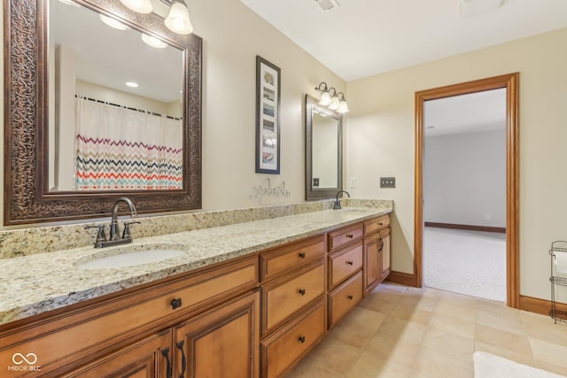 2825 S State Road 267, Plainfield, IN 46168 - full bath with double vanity and baseboards