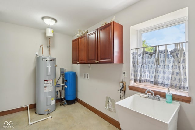 2825 S State Road 267, Plainfield, IN 46168 - utility room featuring water heater and a sink