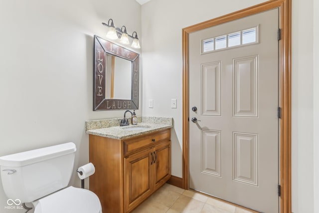 2825 S State Road 267, Plainfield, IN 46168 - half bath with vanity, toilet, and tile patterned floors