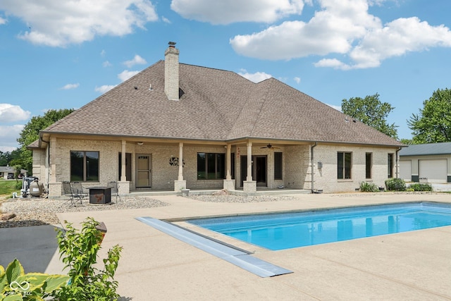 2825 S State Road 267, Plainfield, IN 46168 - outdoor pool with a patio and ceiling fan