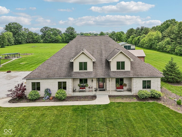 2825 S State Road 267, Plainfield, IN 46168 - rear view of property featuring a lawn and a shingled roof