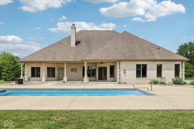 2825 S State Road 267, Plainfield, IN 46168 - swimming pool with a patio area and ceiling fan
