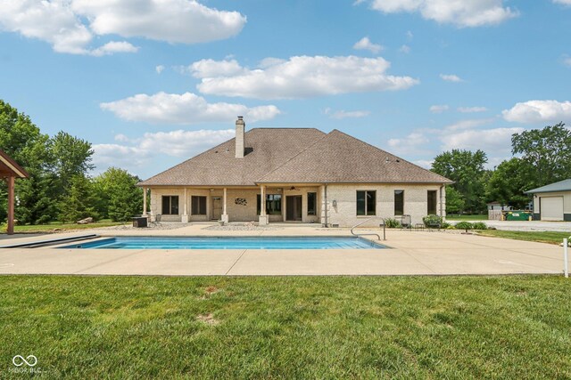 2825 S State Road 267, Plainfield, IN 46168 - swimming pool featuring a lawn and a patio area