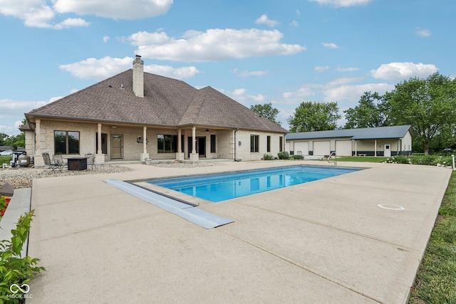 2825 S State Road 267, Plainfield, IN 46168 - view of pool featuring a patio area and ceiling fan