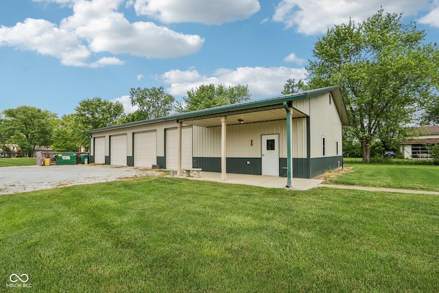 2825 S State Road 267, Plainfield, IN 46168 - view of front of home featuring an outbuilding, a front lawn, and a detached garage
