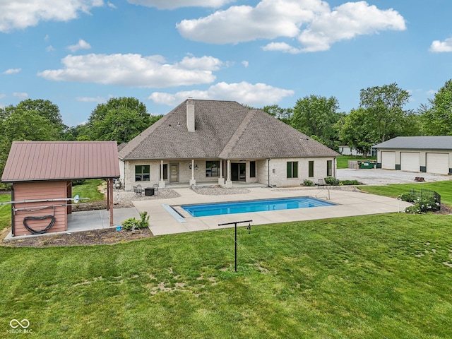 2825 S State Road 267, Plainfield, IN 46168 - swimming pool with a patio and a lawn