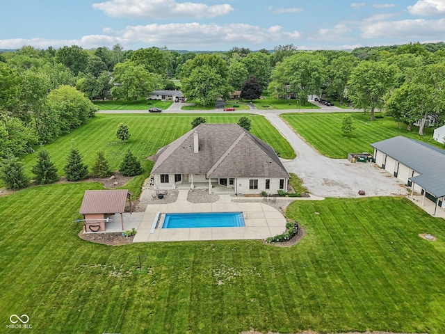 2825 S State Road 267, Plainfield, IN 46168 - swimming pool featuring an outdoor structure and a lawn