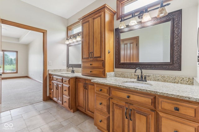2825 S State Road 267, Plainfield, IN 46168 - bathroom featuring double vanity and baseboards