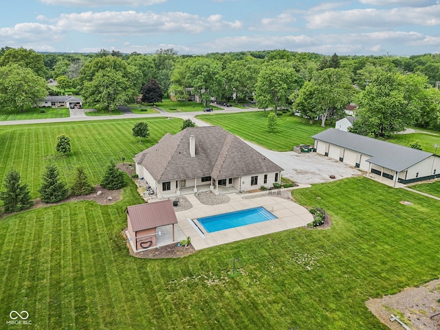 2825 S State Road 267, Plainfield, IN 46168 - swimming pool with an outbuilding, a yard, and a patio area