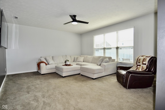 1880 Explorer Ct, Franklin, IN 46131 - carpeted living area with a ceiling fan and baseboards