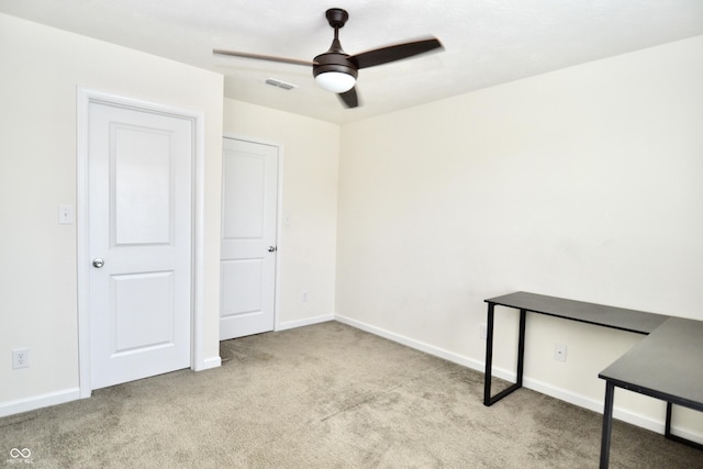 1880 Explorer Ct, Franklin, IN 46131 - unfurnished bedroom with carpet floors, baseboards, and ceiling fan