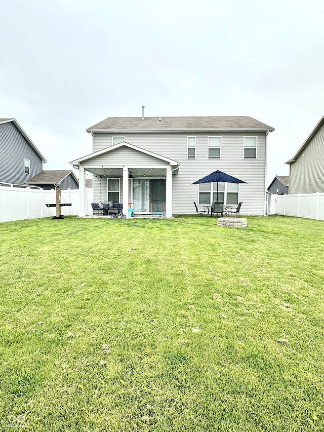 1880 Explorer Ct, Franklin, IN 46131 - back of property featuring a sunroom and a patio
