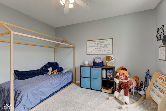 7452 Lace Bark Ct, Avon, IN 46123 - bedroom featuring carpet flooring and ceiling fan