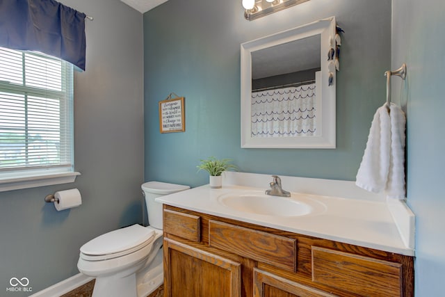 7452 Lace Bark Ct, Avon, IN 46123 - full bath featuring vanity, toilet, and baseboards