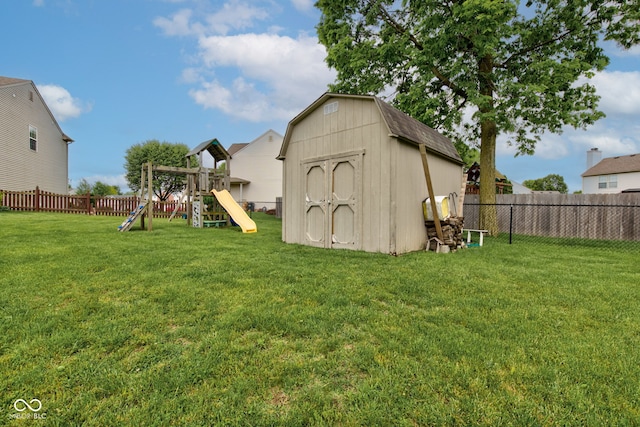 7452 Lace Bark Ct, Avon, IN 46123 - view of shed with a playground