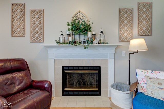 7452 Lace Bark Ct, Avon, IN 46123 - living room with a tile fireplace
