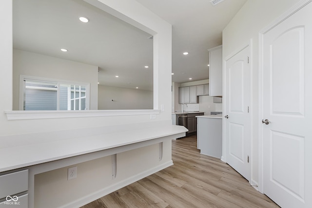 2705 Penn Ave, Plainfield, IN 46168 - hall featuring light wood finished floors and recessed lighting