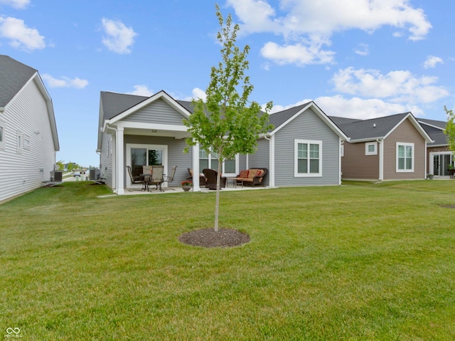 19657 Astoria Ave, Sheridan, IN 46069 - view of front of house featuring central AC, a patio area, and a front yard