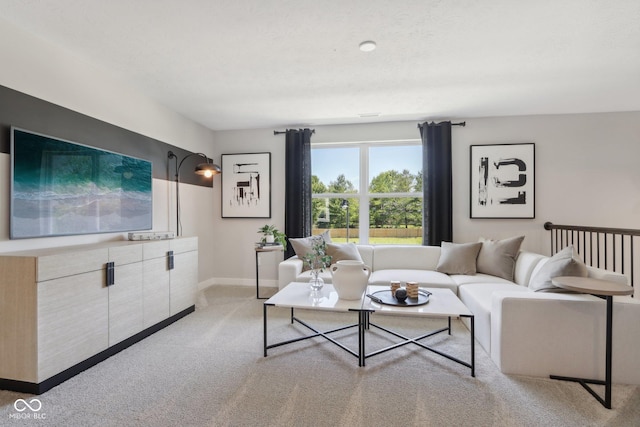 2693 Penn Ave, Plainfield, IN 46168 - living room featuring light carpet and baseboards